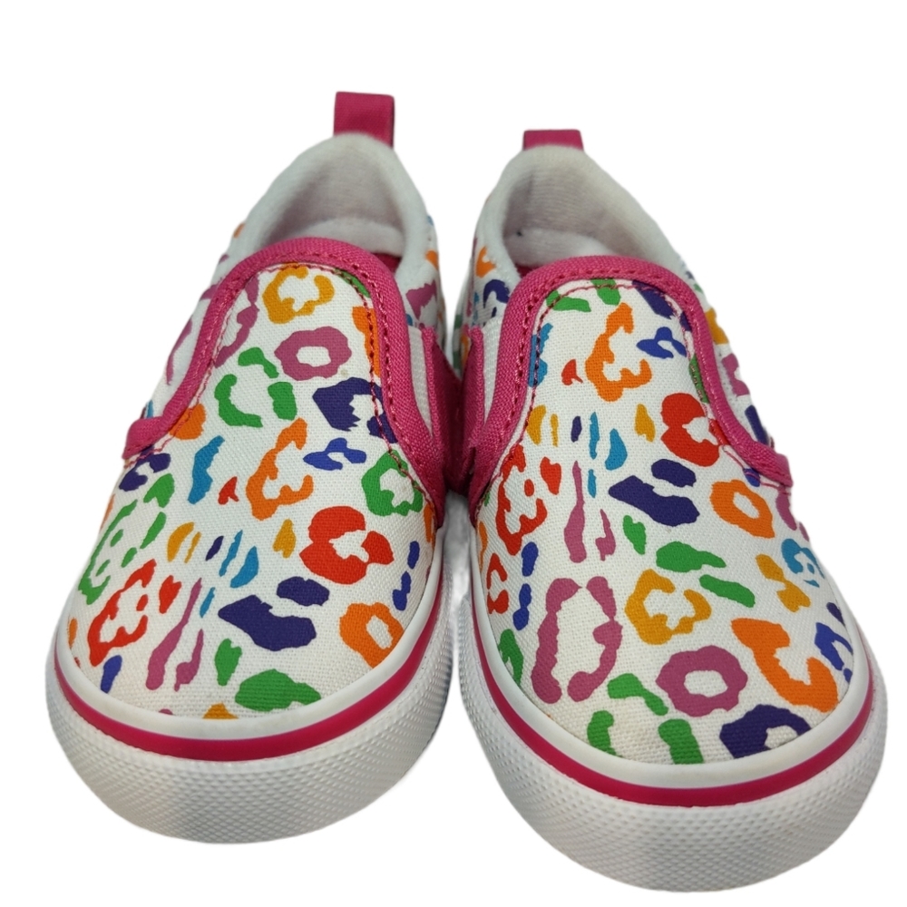 Vans Slip On V Rainbow Leapord Toddler Size 6 - Picture 2 of 7